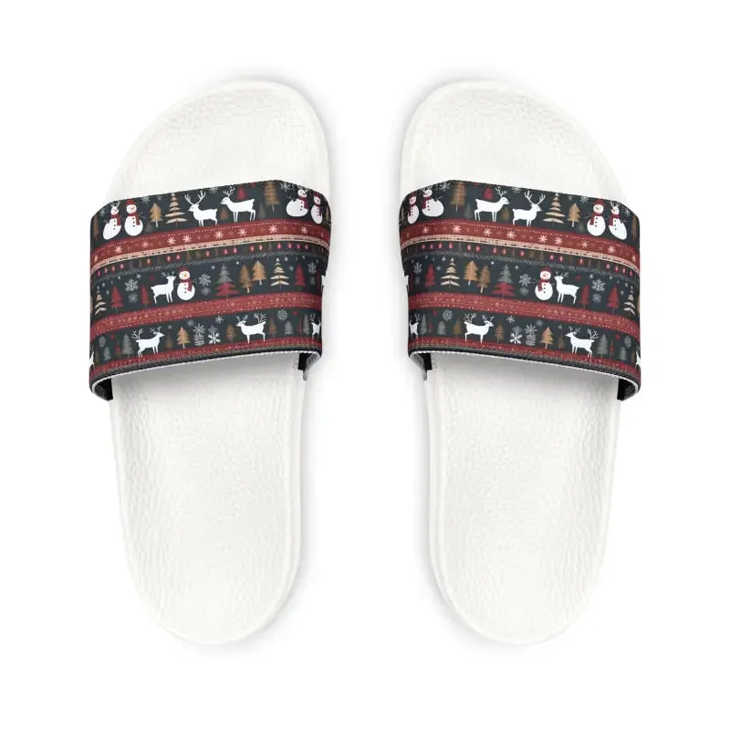Youth Pu Slide Christmas Sandal for Festive Fun
