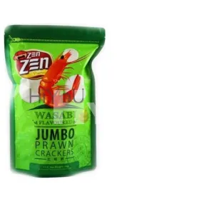 Zen Zen Wasabi Flavour Jumbo Prawn Cracker 70g ~ Zen Zen 芥辣味大蝦片 70g